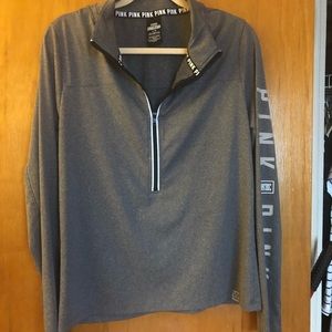Victoria secret grey quarter zip up!